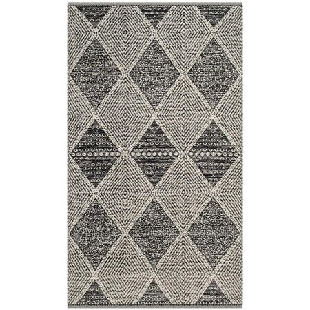Safavieh Montauk Small Rectangle Area Rug, Black - 4 x 6 ft. MTK822D-4